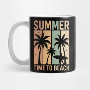 Summer Time to Beach Surf Design Mug